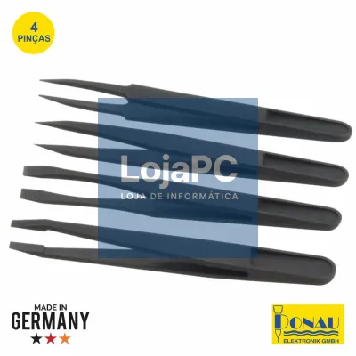 CONJUNTO DE 4 PINÇAS DIELÉTRICAS ANTIESTÁTICAS DONAU