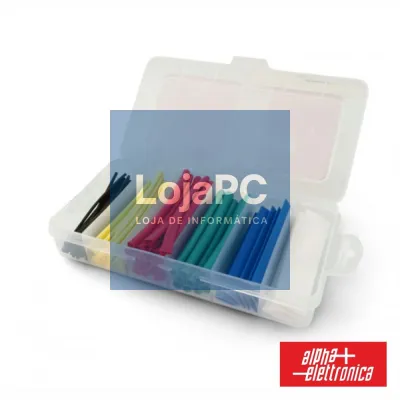 Conjunto de Tubos Manga Termoretráctil 100pcs Cores ALPHA