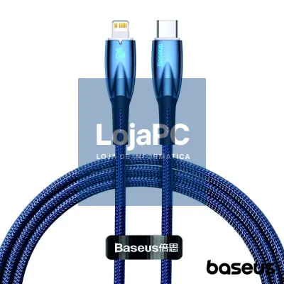 Cabo USB-C Macho P/ Lightning Macho 1m PD 20W Glimmer BASEUS
