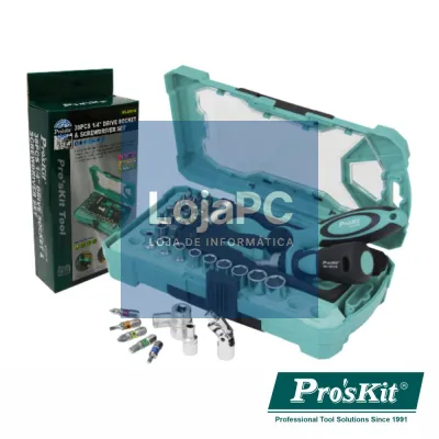 CONJUNTO DE 2 CHAVES ROQUETE C/ 35 BITS E EXTENSOR PROSKIT