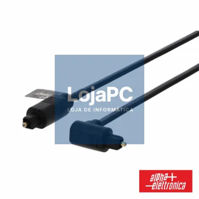 Cabo Fibra Óptica Toslink Angular P/ Toslink Reto 1m ALPHA