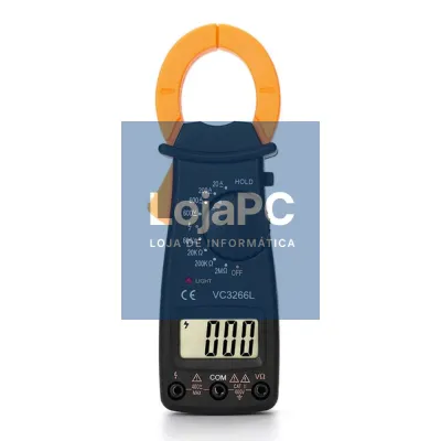 Pinça Amperimétrica Digital AC/DC 600V