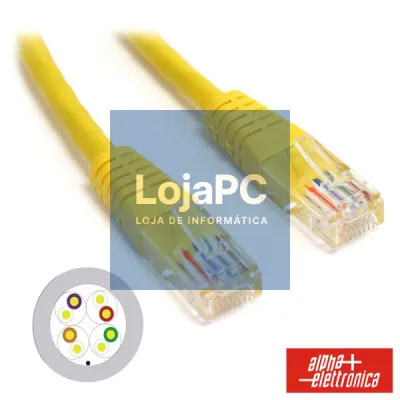 CABO UTP CAT5E AMARELO 0.5M