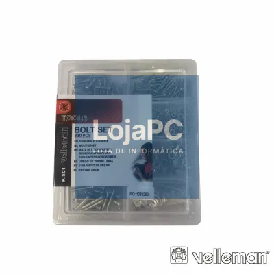 KIT C/ PARAFUSOS (M2,M3,M4) E ANILHAS 300 PEÇAS VELLEMAN