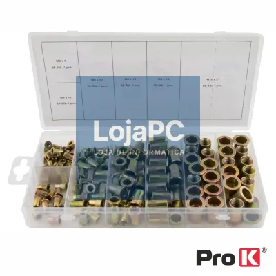 Conjunto de 150 Porcas de Rebite PROK