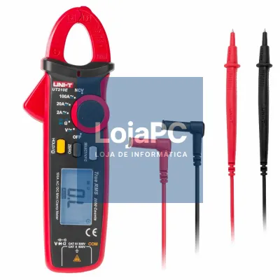 Pinça Amperimétrica Digital 100A 600V 20MOhm NCV T-RMS UNI-T