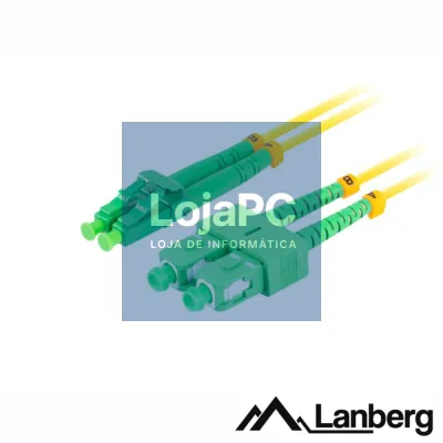 Cabo Fibra Óptica Monomodo Duplex SC/APC-LC/APC 1m LANBERG