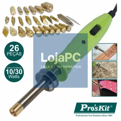 FERRO DE SOLDAR 10-30W P/MADEIRAS E TECIDOS PROSKIT