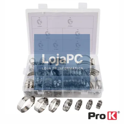 Conjunto de 60 Abraçadeiras P/ Mangueiras 6-44mm PROK