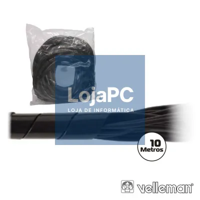 PROTECTOR DE CABO ESPIRAL PRETO 10M Ø 15MM VELLEMAN