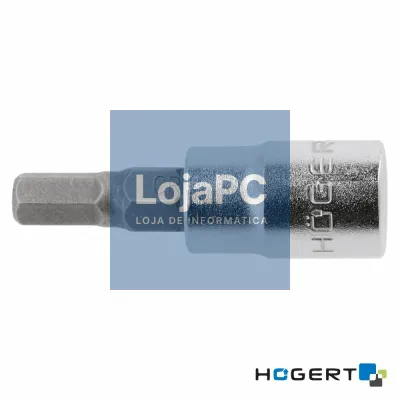 Chave de Caixa C/ Bit Hexagonal 8mm 1/4 HOGERT