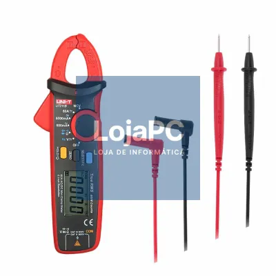 Pinça Amperimétrica Digital 60A 600V 60MOhm RMS TRUE UNI-T