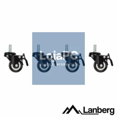 Conjunto de 4 Rodas C/ Rosca E Travão LANBERG