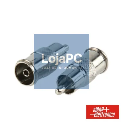FICHA ADAPTADORA RCA MACHO / COAXIAL FÊMEA