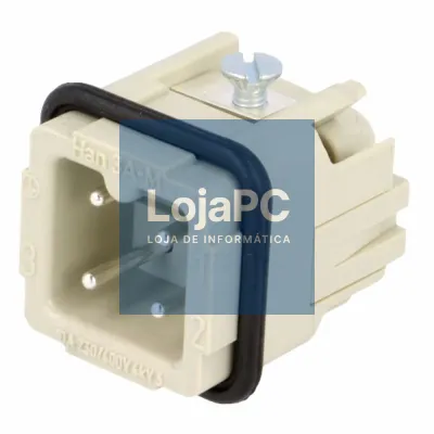 Ficha HDC Macho 4 Pinos 3+PE (Tamanho 3A) HARTING