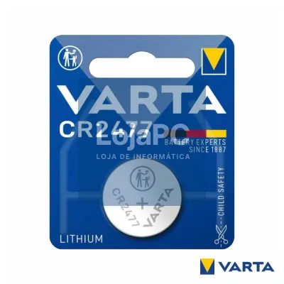 Pilha Lítio Botão CR2477 3V Blister VARTA