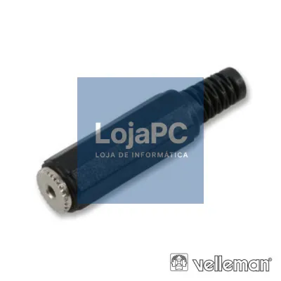 FICHA JACK 2.5MM FÊMEA MN PVC C/ GUARDA CABO