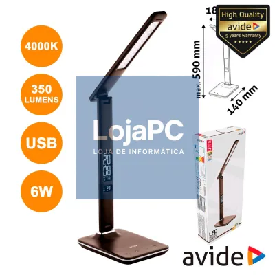 CANDEEIRO DECORATIVO LED 6W 5000K CALENDÁRIO 350LM AVIDE