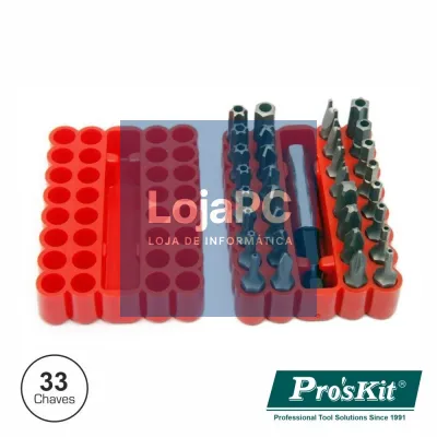 CONJUNTO DE 33 CHAVES BIT DE SEGURANÇA PROSKIT