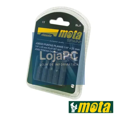 Conjunto de Bits 5x 1/4" 25mm MOTA