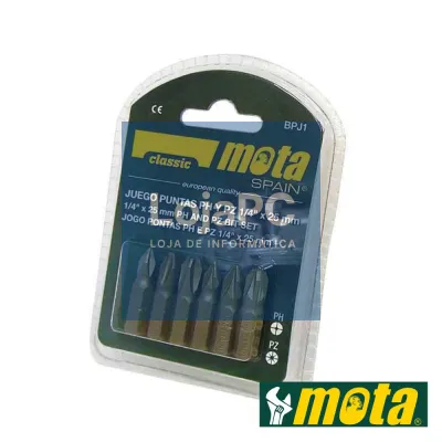Conjunto de Bits 6x 25mm MOTA