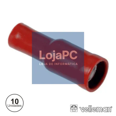 CONJUNTO DE 10 TERMINAIS FÊMEA VERMELHOS 4.9MM