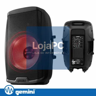 Coluna Amplificada 15" 2000W USB/SD/AUX/BT/TWS GEMINI