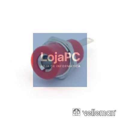 BORNE TERMINAL 26MM FÊMEA DE PAINEL VERMELHO VELLEMAN