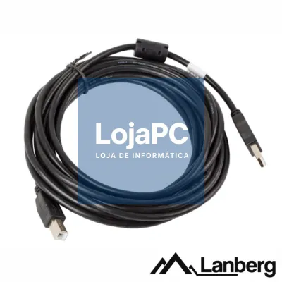 Cabo USB-A 2.0 Macho / USB-B Macho 5m LANBERG