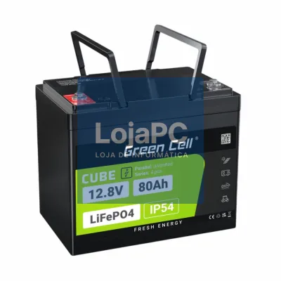 Bateria de Lítio LiFePO4 80A 12.8V GREEN CELL