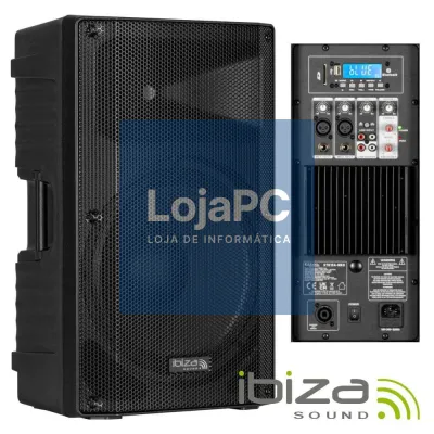 Coluna BI-Amplificada 15" 600Wmáx BT/TWS IBIZA