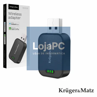Adaptador Carplay e Android Auto WiFi/BT KRUGER MATZ