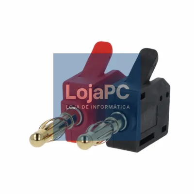 Conjunto de 2 Fichas Banana de 4mm C/ Patilha de Pressão 32A
