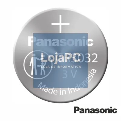 Pilha Lítio Botão CR3032 3V 500mAh PANASONIC