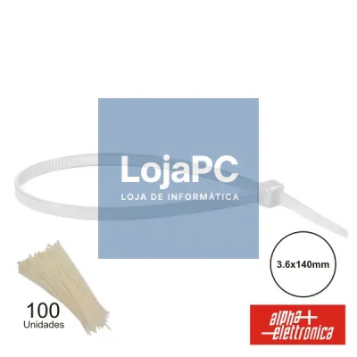 BRAÇADEIRA PLÁSTICA 3.6x140 POLYBAG 100X