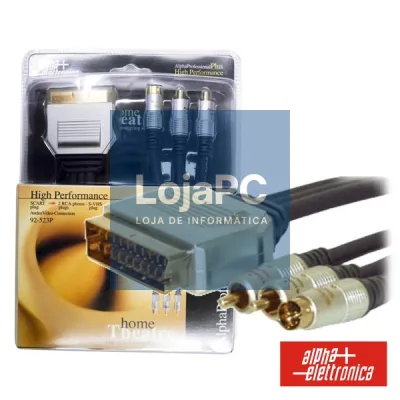 CABO PROFISSIONAL SCART MACHO / 2RCA-SVHS MACHO 1.5M BLISTER