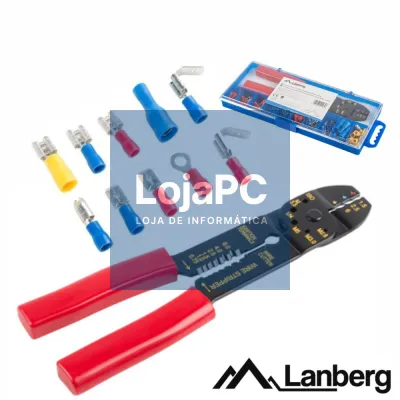 Conjunto de 100 terminais C/ Alicate de Cravar LANBERG