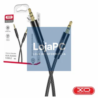 Cabo Jack 3.5mm Macho / Jack 3.5mm Macho 1m Preto XO