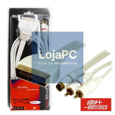 CABO SILVER PLUS SCART MACHO / 2RCA-1SHVS MACHO 5M BLISTER