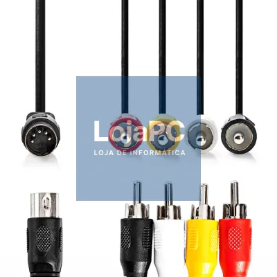 Cabo Din 5P Macho / 4Rca Macho 1m