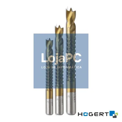 Conjunto de 3 Brocas HSS P/ Madeira Ø5.0/6.0/8.0mm HOGERT