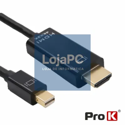 Cabo Mini Displayport Macho / HDMI Macho 1.8m PROK