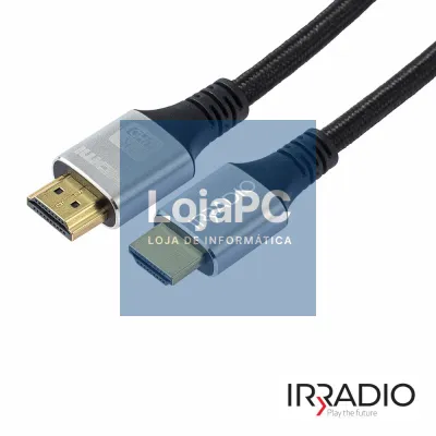 CABO HDMI DOURADO MACHO / MACHO 2.1 8K PRETO 5M IRRADIO
