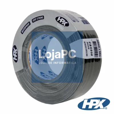 FITA DE TELA PROFISSIONAL HPX 50MMx50M PRETA
