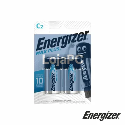 Pilha Alcalina LR20/D 1.5V 2x Blister MAX PLUS ENERGIZER