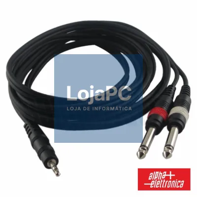 CABO JACK 3.5MM MACHO ST / 2JACK 6.35MM MACHO MN 6M