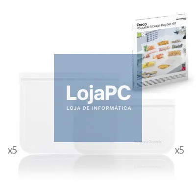 Conjunto de 10 Sacos Reutilizáveis para Alimentos