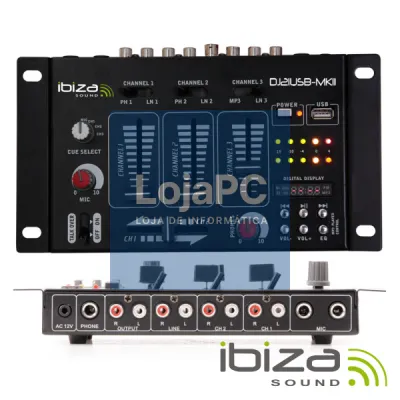 MESA DE MISTURA 4 CANAIS 7 ENTRADAS USB IBIZA