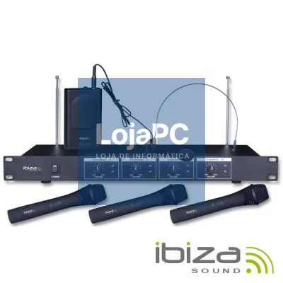 CENTRAL MICROFONE S/ FIOS 4 CANAIS VHF 201.1/207.5MHZ IBIZA