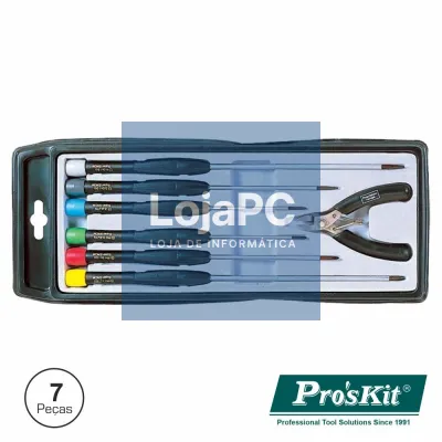 CONJUNTO DE 6 CHAVES E 1 ALICATE CORTE PROSKIT